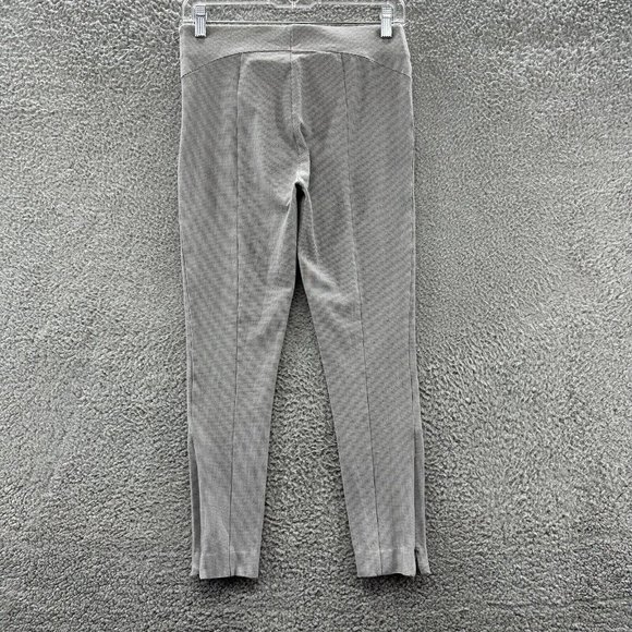 LOFT Pants Women's 0 Gray Stretch Hounds Tooth Ankle Zip Casual Pants Ladies 0 - Picture 11 of 14